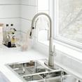 thumbnail image 1 of Boyel Living Kitchen Sink Faucet in Brushed Nickel, 2-Mode Sprayer 1.8 gpm Spring Kitchen Sink Faucet with Detachable Towel Rack, Kitchen Faucet for Kitchen Sink, 1 of 8