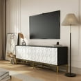 thumbnail image 1 of Boyel Living Modern TV Stand for Up to 80" TV, 4 Door Sideboard Buffet Cabinet TV Media Stand with Storage Cabinet for Living Room, Bedroom, White, 1 of 10