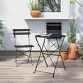 thumbnail image 1 of Boyel Living Patio Bistro Set, Folding Outdoor Patio Table and Chairs, Foldable Patio Steel Furniture Sets, Black, 1 of 7