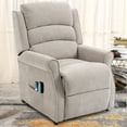 thumbnail image 1 of Boyel Living Power Lift Recliner Chair Massage Sofa Living Room Chair for Elderly with Side Pocket，Remote Control，Chenille Knit Fabric，Beige, 1 of 9