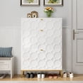 thumbnail image 1 of Boyel Living Shoe Cabinet w/ 2 Flip Drawers, Modern 24 Pair Entryway Shoe Rack Organizer, Freestanding Shoe Storage Cabinet for Entryway, White, 1 of 6