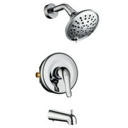 Boyel Living Shower Only Trim Kit Pressure Balanced Valve Shower Faucet with Tub Spout Chrome