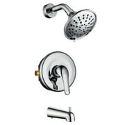 Boyel Living Shower Only Trim Kit Pressure Balanced Valve Shower Faucet with Tub Spout Chrome