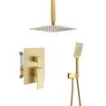 thumbnail image 1 of Boyel Living Shower System 12 inches Ceiling Mount 2-Functions Shower Faucet Set with Handheld Shower,Brushed Gold, 1 of 10