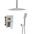 thumbnail image 1 of Boyel Living Shower System 12 inches Ceiling Mount 2-Functions Shower Faucet Set with Handheld Shower,Brushed Nickel, 1 of 10