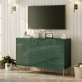 thumbnail image 1 of Boyel Living Sideboard Buffet Cabinet with 3 Doors, Modern Accent Storage Cabinet with Adjustable Shelves, Green Credenza Entryway Cabinet for Living Room, 1 of 9