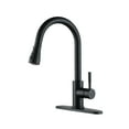 thumbnail image 1 of Boyel Living Single Handle 3-function Kitchen Faucet Pull-down Spout,Kitchen Sink Faucets with Base Plate in Matte Black, 1 of 9