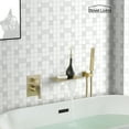 thumbnail image 1 of Boyel Living Single-Handle Wall Mount Roman Bathtub Tub Faucet with Hand Shower,Modern Bathroom Waterfall Tub Filler with Handheld Shower in Brushed Gold, 1 of 8