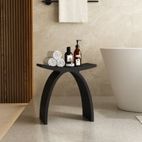 Boyel Living Solid Surface Stool for Bathroom - Matte Black