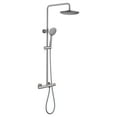 thumbnail image 1 of Boyel Living Thermostatic Rain Shower Faucet 9.5" Rainfall Shower Head with Handheld Shower,Brusheded Nickle, 1 of 7
