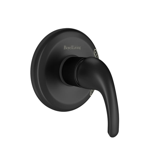 Boyel Living Wall Mounted Bathroom Shower Water Mixer Single Handle Shower ValveTemperature Mixing Valve Complete Shower Kit,Single Function Control Valves For Shower Faucet in Matte Black