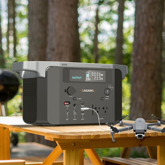 Boyel living Portable Power Station 647Wh Capacity with LED Lighting for Outdoor Camping, RV, Home Backup,Emergency,off-Grid