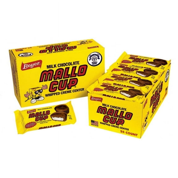 Boyer Candy, Milk Chocolate Mallo Cups, 3 Oz., 24 Ct.