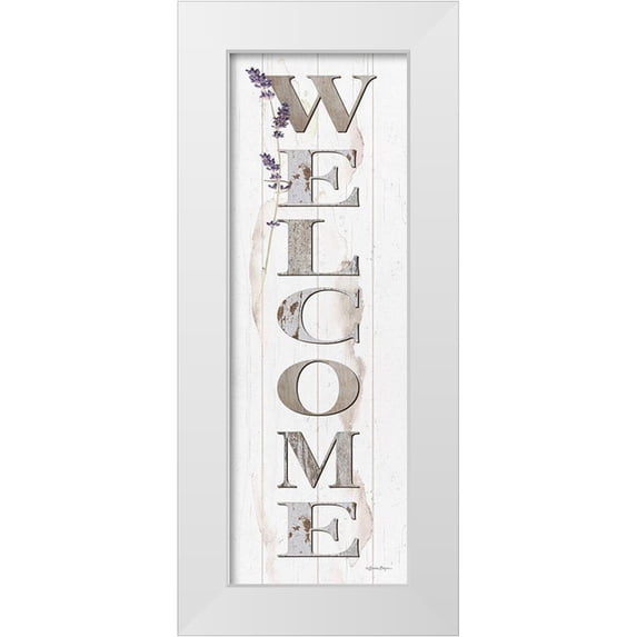 Boyer, Susie 13x32 White Modern Wood Framed Museum Art Print Titled - Welcome