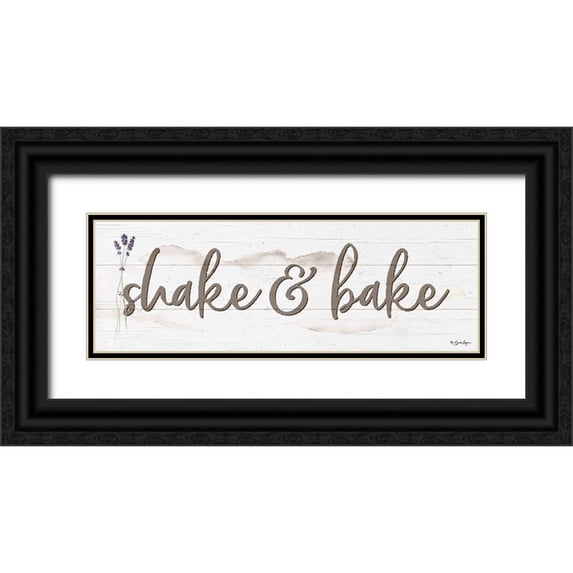 Boyer, Susie 14x7 Black Ornate Wood Framed with Double Matting Museum Art Print Titled - Shake And Bake