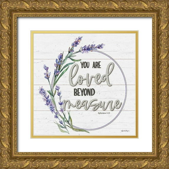 Boyer, Susie 15x15 Gold Ornate Wood Framed with Double Matting Museum Art Print Titled - Loved Beyond Measure