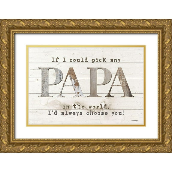 Boyer, Susie 18x13 Gold Ornate Wood Framed with Double Matting Museum Art Print Titled - Papa - Id Pick You