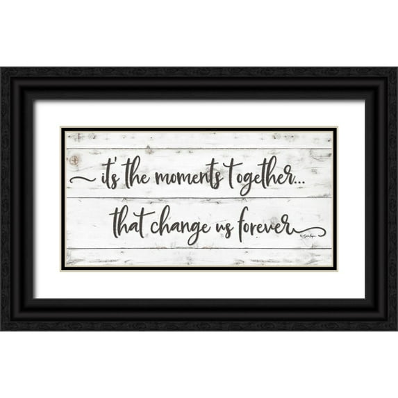 Boyer, Susie 24x14 Black Ornate Wood Framed with Double Matting Museum Art Print Titled - Its the Moments Together