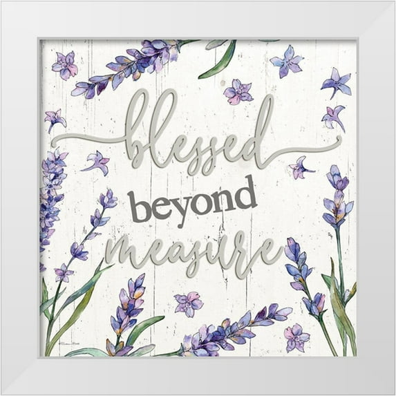 Boyer, Susie 26x26 White Modern Wood Framed Museum Art Print Titled - Blessed Beyond Measure