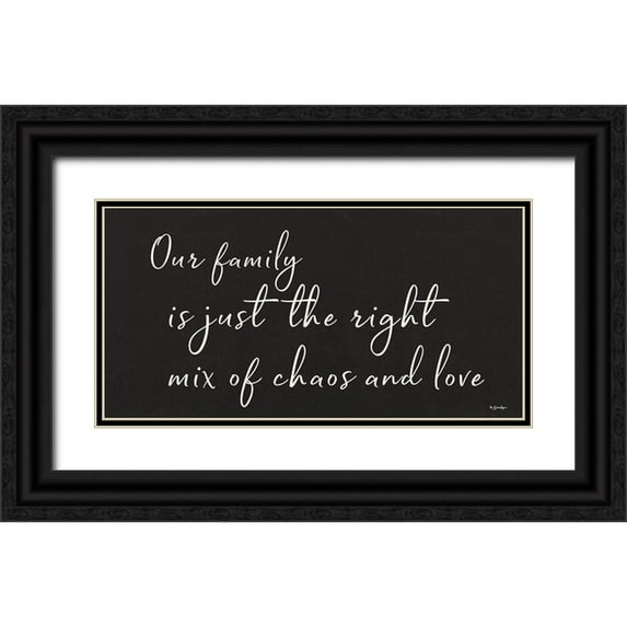 Boyer, Susie 32x18 Black Ornate Wood Framed with Double Matting Museum Art Print Titled - Family Chaos and Love
