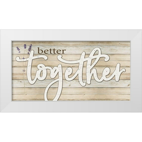 Boyer, Susie 32x18 White Modern Wood Framed Museum Art Print Titled - Better Together