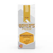 Boyer's Coffee Butterscotch Toffee, Ground Coffee, Light Roast, 12 Oz
