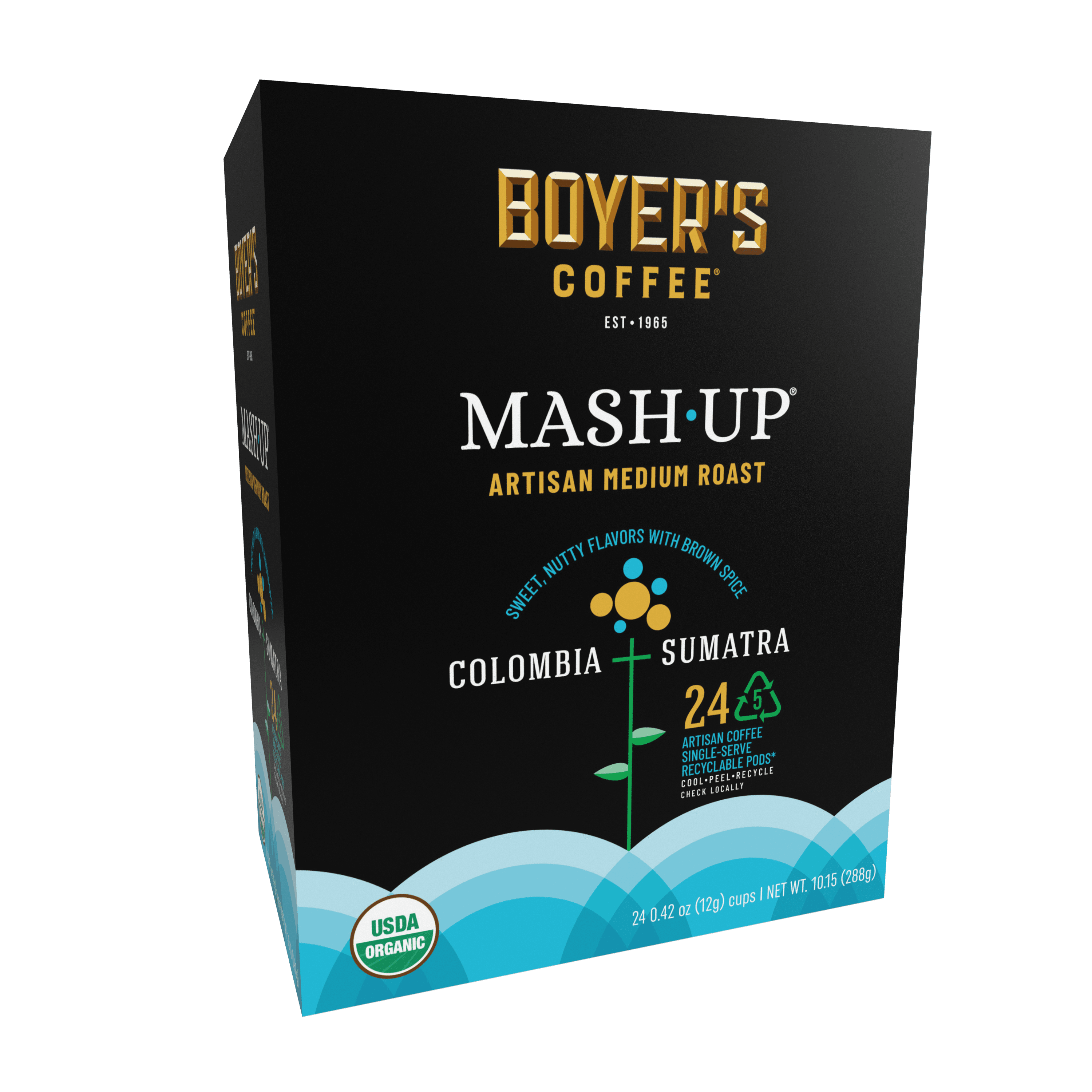 Boyer's Coffee Organic Colombia+Sumatra Coffee, Medium Roast Coffee, 24ct  SS-Cup, Caffeinated - Walmart Business Supplies