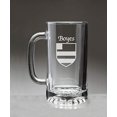 thumbnail image 1 of Boyes Irish Coat of Arms Glass Beer Mug (Sand Etched), 1 of 1