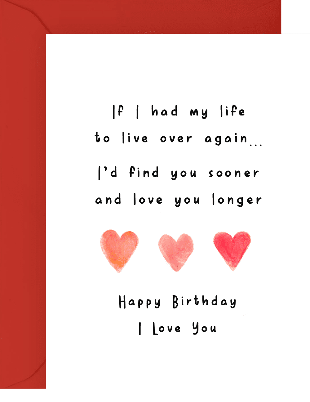 Boyfriend Birthday Card Husband Birthday Card 'I Love You Longer