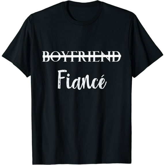 Boyfriend Fiance Engagement Tee Engaged Couples Gift T-Shirt