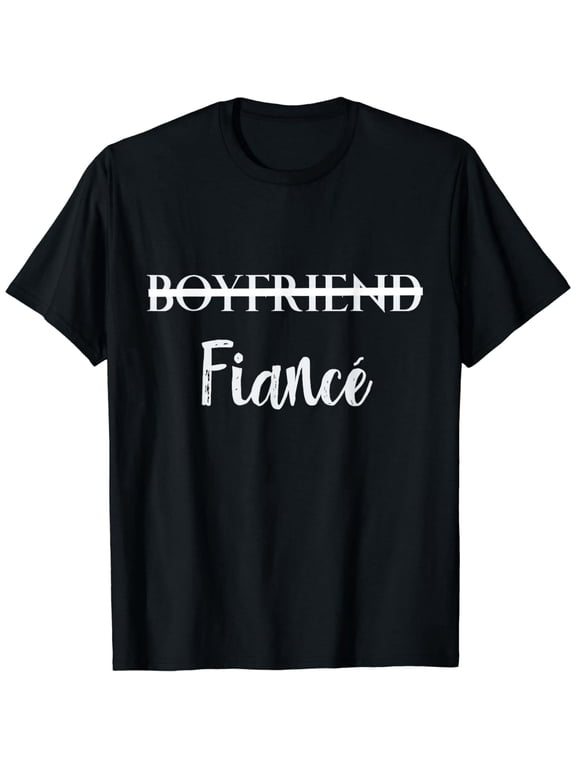 Boyfriend Fiance Engagement Tee Engaged Couples Gift T-Shirt