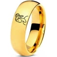 thumbnail image 1 of Boyfriend Gift Tungsten Ring Gamer Gold Jewlery Engagement Gifts for Couple New Name Mom, 1 of 7