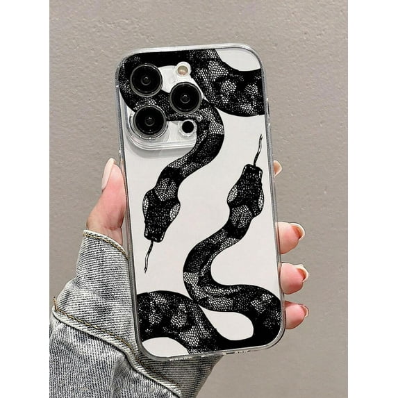 Boyfriend Gifts 1pc Black Python Print Soft Protective Phone Case With ...