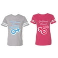 thumbnail image 1 of Boyfriend Girlfriend Fiance Husband Wife Matching Couple Cotton Jerseys (Men Heather / Women Pink) (Men M / Women XXL), 1 of 3