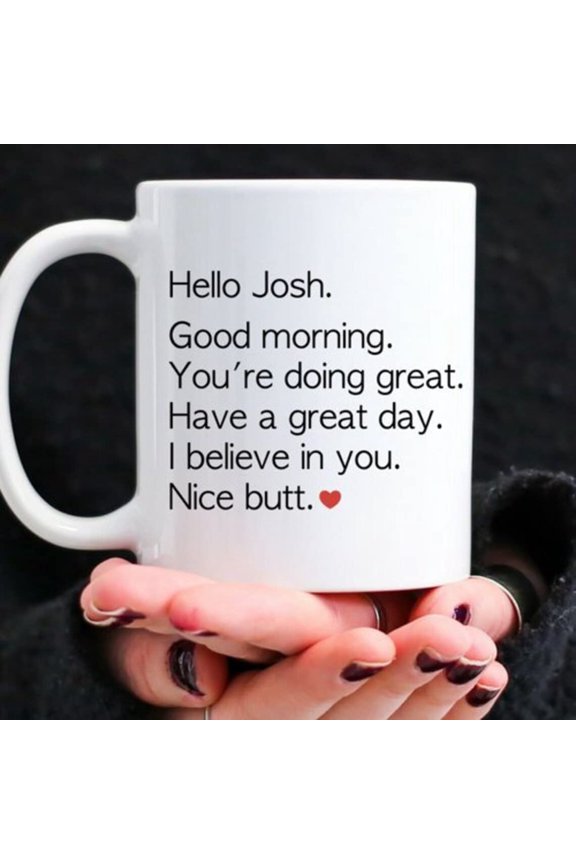 Boyfriend Good Morning Mugs Anniversary Romantic Gifts Funny Quote Mug Sarcastic Birthday Gag Gift For Him Couple Mugs Cute Wedding Anniversary Present Coffee Mug Gifts for Wife