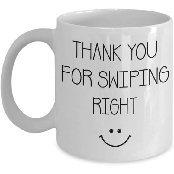 Boyfriend Mug Thank You For Swiping Right Mug Funny Novelty Tea Cup Gift Idea For Boyfriend Girlfriend Valentines Christmas Xmas