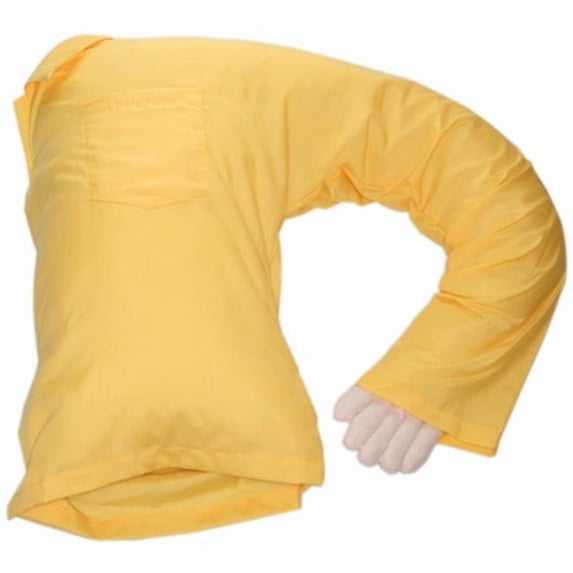 Living Healthy Products BFPB-002-YEL Boyfriend Body Pillow in Yellow and White