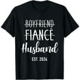 thumbnail image 1 of Boyfriend fiancé husband 2024 for wedding and honeymoon T-Shirt, 1 of 4