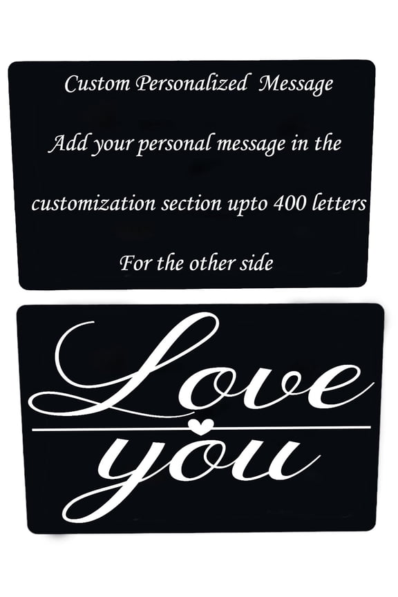 Boyfriend or Girlfriend Gift for Anniversary, Birthday, Aluminum Wallet Card (Fl-4)