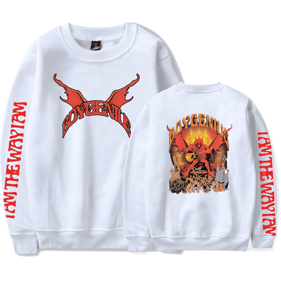 Boygenius Hoodies Boy Genius Demon Hoodie Hooded Sweatshirt Long Sleeve Men Women Pullover