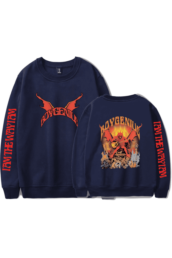 Boygenius Hoodies Boy Genius Demon Hoodie Hooded Sweatshirt Long Sleeve Men Women Pullover