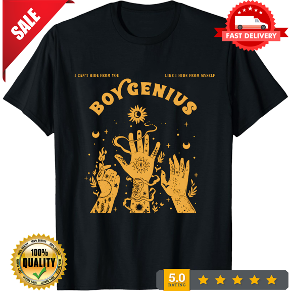 Boygenius Lyric Shirt Ă¢â‚¬â€œ I CanĂ¢â‚¬â„¢t Hide From You Like From Myself Tee, NEW INSTOCK-TH85593