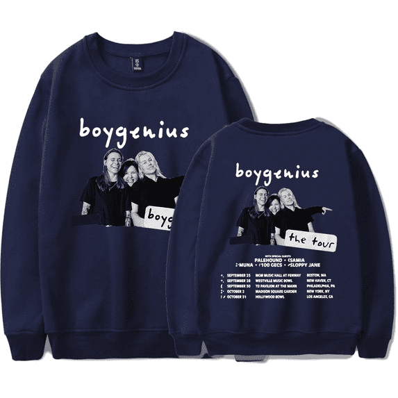 Boygenius Merch Sweatshirt Long Sleeve Hoodies Boy Genius The Tour Merch The Fall Tour Sweatshirts Pullover