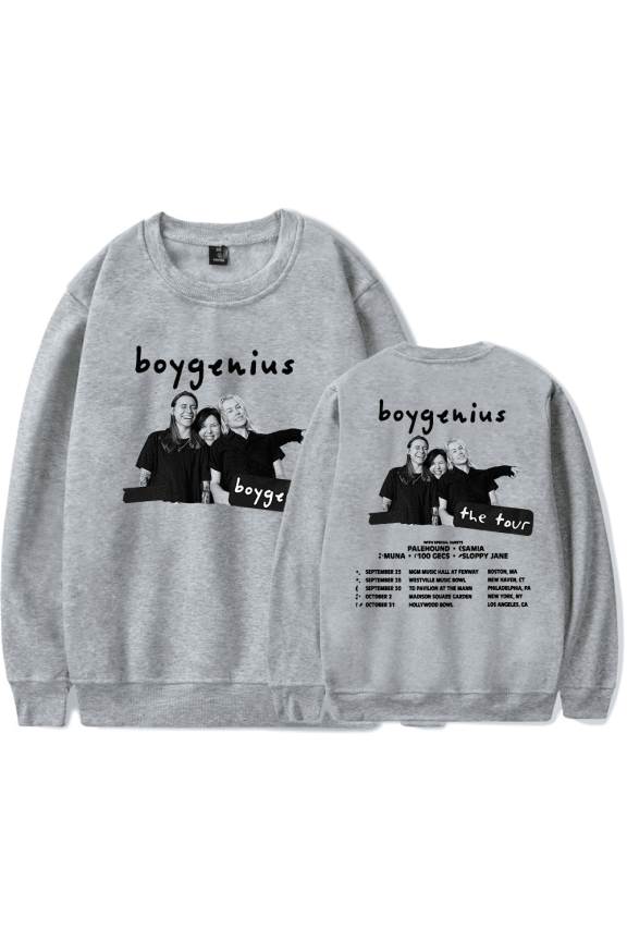 Boygenius Merch Sweatshirt Long Sleeve Hoodies Boy Genius The Tour Merch The Fall Tour Sweatshirts Pullover