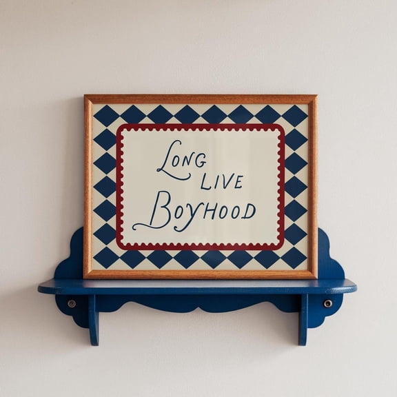 Boyhood Playroom Harlequin Wall Art Decor Unframed Paper Print