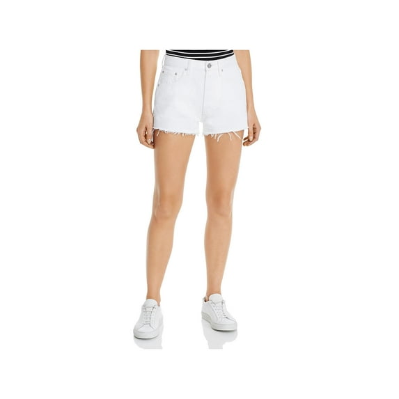 Boyish Women's White The Cody High Rise Denim Shorts