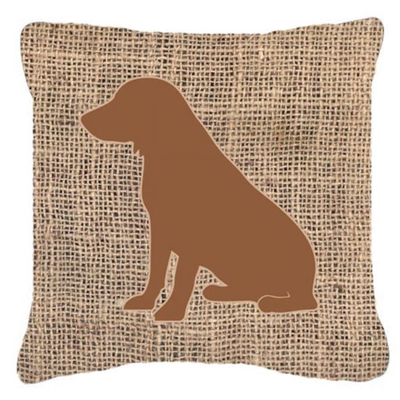Boykin Spaniel Burlap & Brown Decorative Fabric Pillow - 14 x 3 x 14 in.