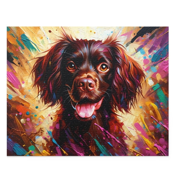 Boykin Spaniel Dog Jigsaw Puzzle | 500 Pieces | Fun Brain Puzzle Lovers Challenging and Relaxing Gifts Idea | Spaniel Gifts For Family, Friends, Pet Dog Lovers