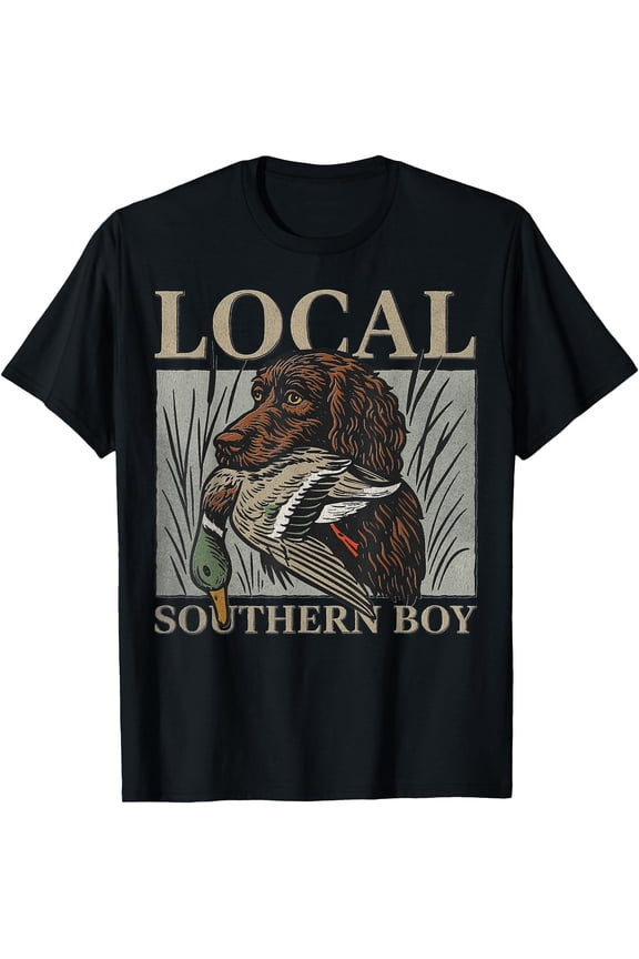 Boykin Spaniel Duck Hunt Season Local Southern Boy Outdoor T-Shirt