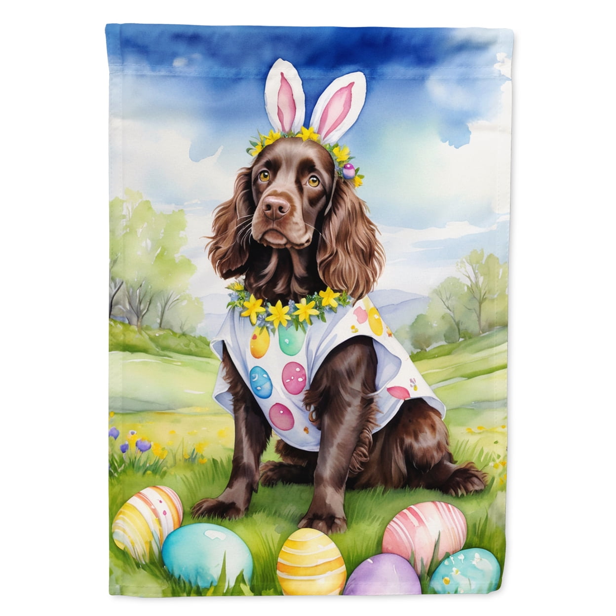 Boykin Spaniel Easter Egg Hunt Garden Flag 11.25 in x 15.5 in